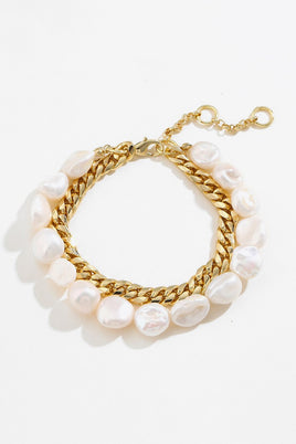 Two-Tone Double-Layered Bracelet