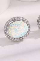 Opal Round Earrings