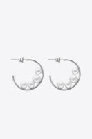 Can't Stop Your Shine Pearl C-Hoop Earrings