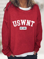 USWNT Round Neck Long Sleeve Sweatshirt