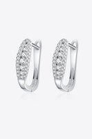 Moissanite Rhodium-Plated Earrings