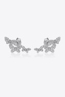 Zircon Butterfly 925 Sterling Silver Earrings