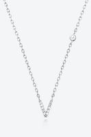 V To Z Zircon 925 Sterling Silver Necklace