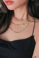 18K Gold Plated Glass Stone Necklace