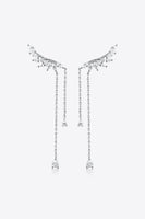 Platinum-Plated Crawl Earrings