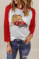 HAPPY FALL Graphic Raglan Sleeve Tee