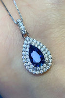 2 Carat Moissanite Teardrop Pendant Necklace