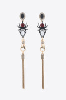 18K Gold-Plated Spider Drop Earrings