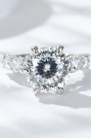 5 Carat Moissanite Side Stone Ring