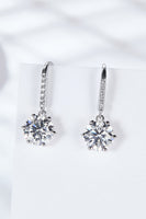 6-Prong Moissanite Drop Earrings