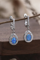 Opal Pear Shaped Drop Earrings