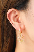 18K Gold-Plated Alloy Spiral Earrings