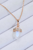 925 Sterling Silver Moonstone Pendant Necklace