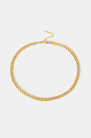 Minimalist 18K Gold Plated Curb Chain Necklace