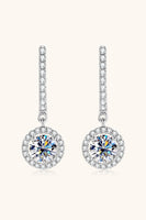 2 Carat Moissanite 925 Sterling Silver Drop Earrings