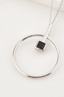 Black Zircon 925 Sterling Silver Necklace