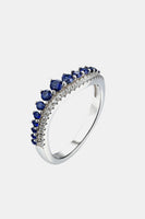 Lab-Grown Sapphire 925 Sterling Silver Rings