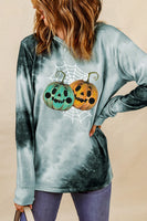 Round Neck Long Sleeve Halloween Graphic Sweatshirt