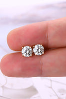 2 Carat Moissanite 925 Sterling Silver Stud Earrings