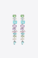 Multicolored Glass Stone Dangle Earrings