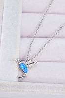 Opal Bird 925 Sterling Silver Necklace