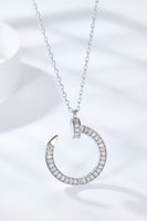 1 Carat Moissanite Open Ring Pendant Necklace