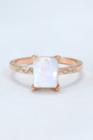 Square Moonstone Ring