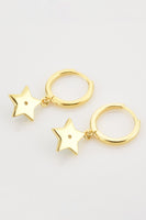 Zircon 925 Sterling Silver Star Drop Earrings