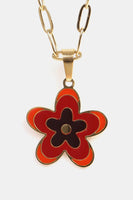 Flower Pendant Stainless Steel Necklace