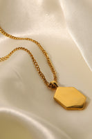 18K Gold Plated Snake Geometric Pendant Necklace