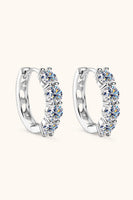 2.4 Carat Moissanite Huggie Earrings