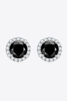 Two-Tone 4-Prong Moissanite Stud Earrings