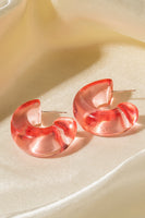 Resin C-Hoop Earrings